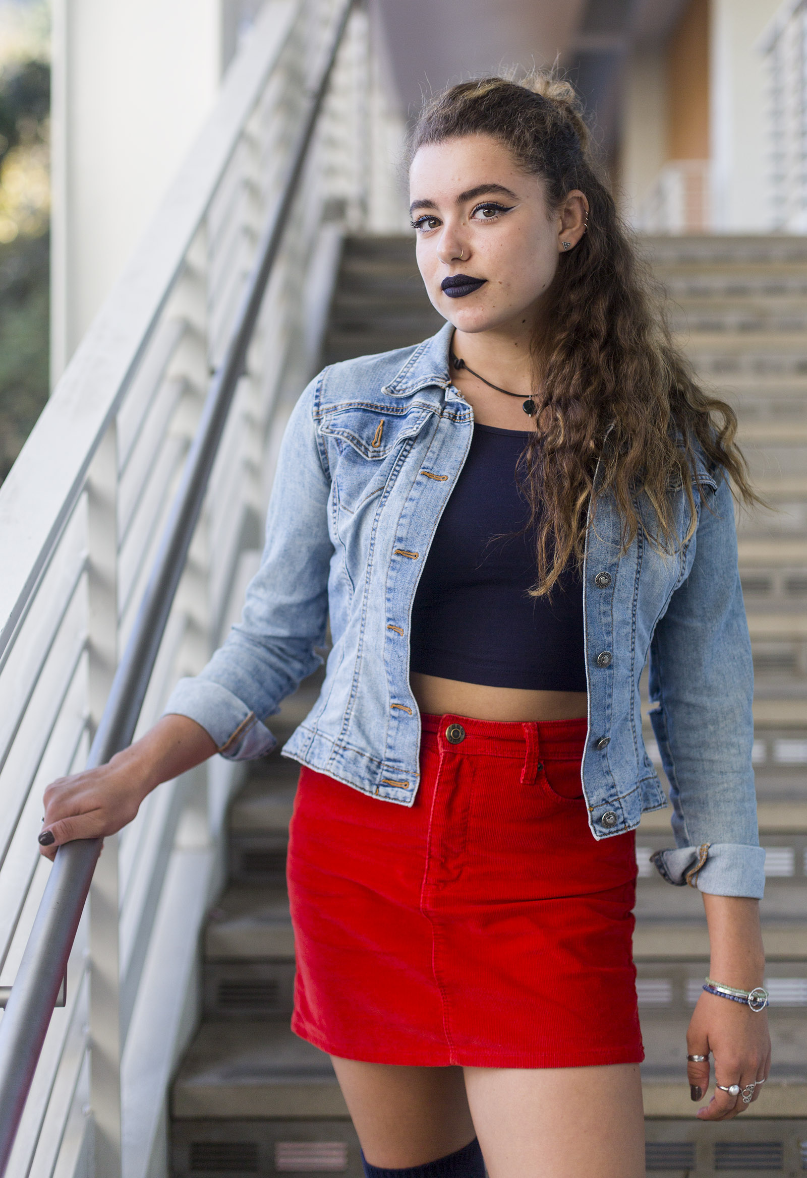 90s outfit hot sale denim skirt