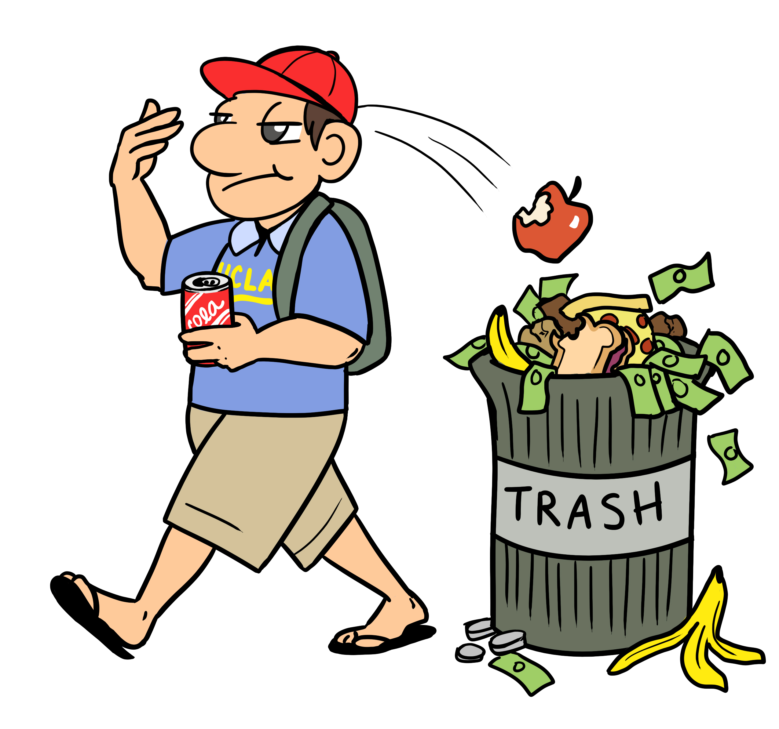 wasting food clipart