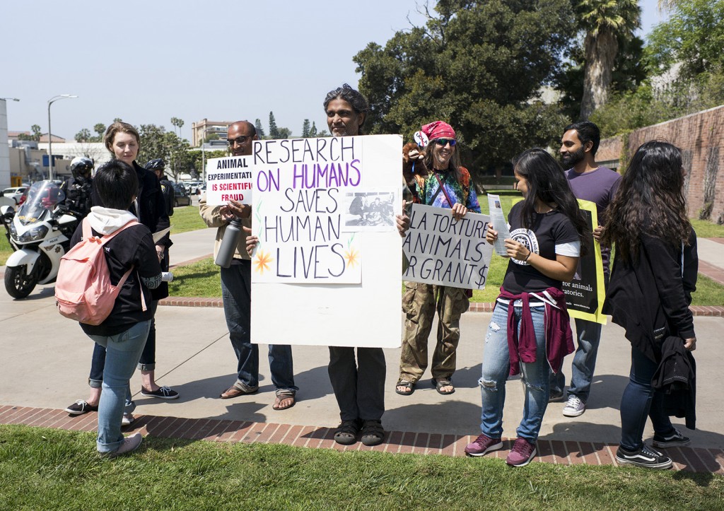 Activists protest UCLA's use of animals in laboratory research at Murphy  Hall - Daily Bruin