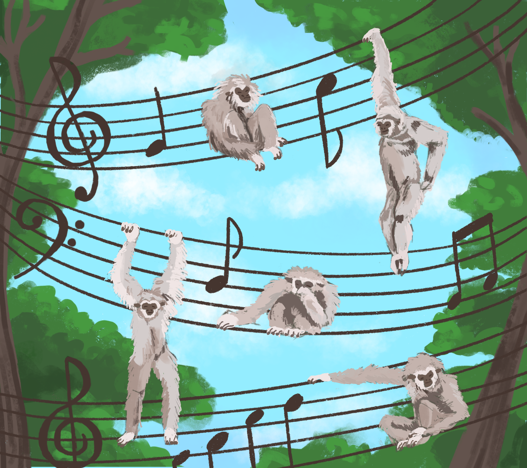 animals playing instruments gif