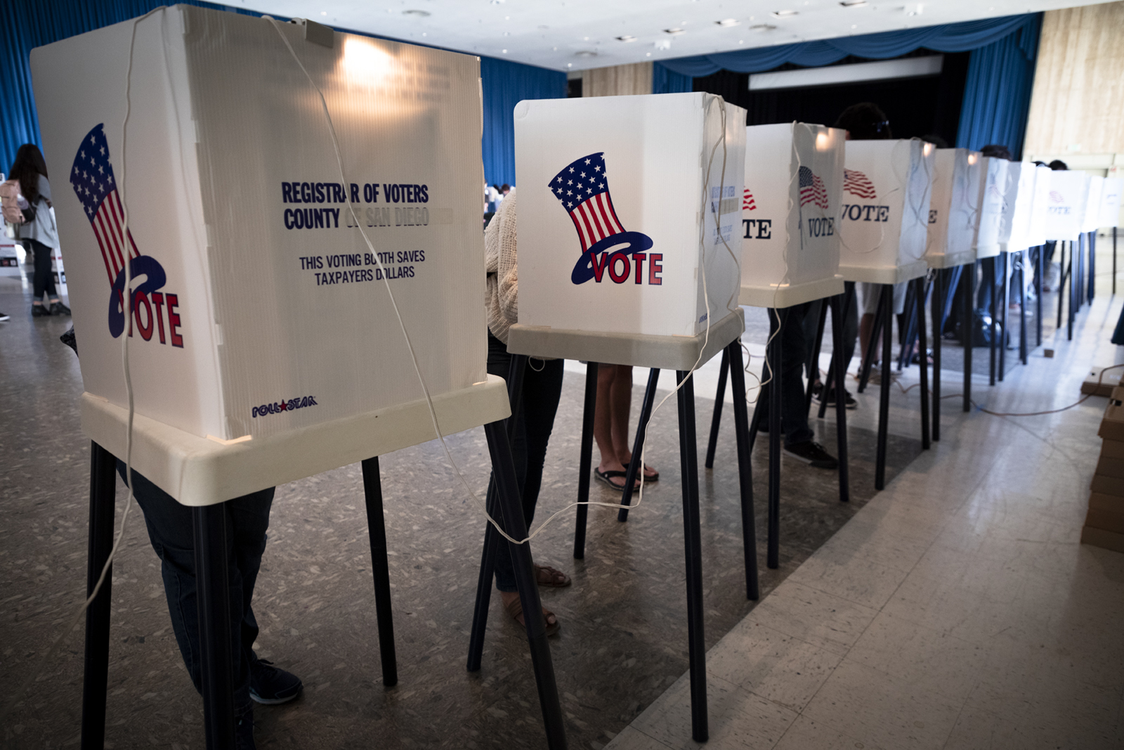 inside voting booth