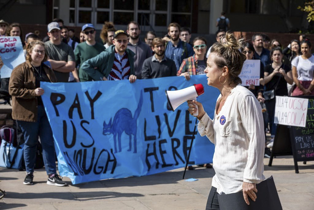 UC workers continue COLA movement virtually on International