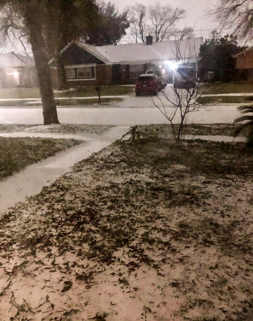 Tu Phan's neighborhood during the winter storm. (Courtesy of Thao Phan)