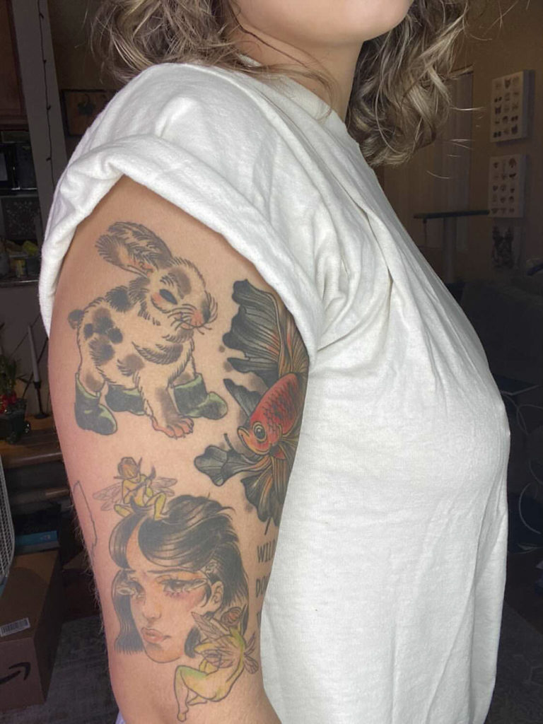 Fourth-year psychobiology student McKenna Lah said she views her tattoos as a collection of art.(Courtesy of Mckenna Lah)