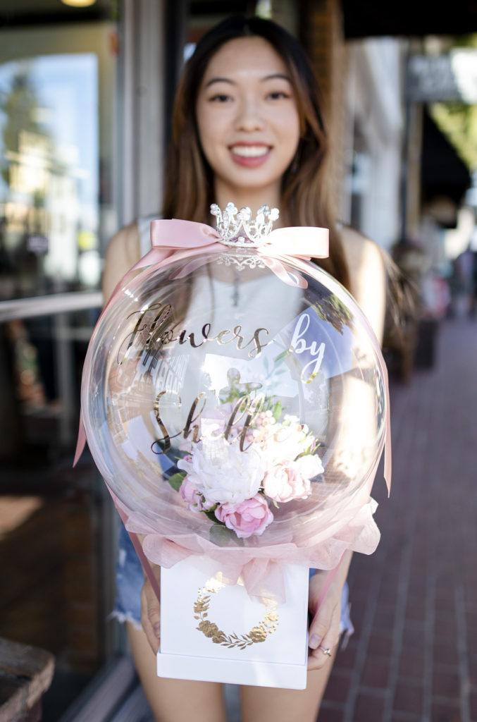 To expand the reach of her business, Shellie Wong said she is considering using streaming platforms like Twitch and is looking for inspiration from florists in other countries. (Esther Li/Daily Bruin staff)