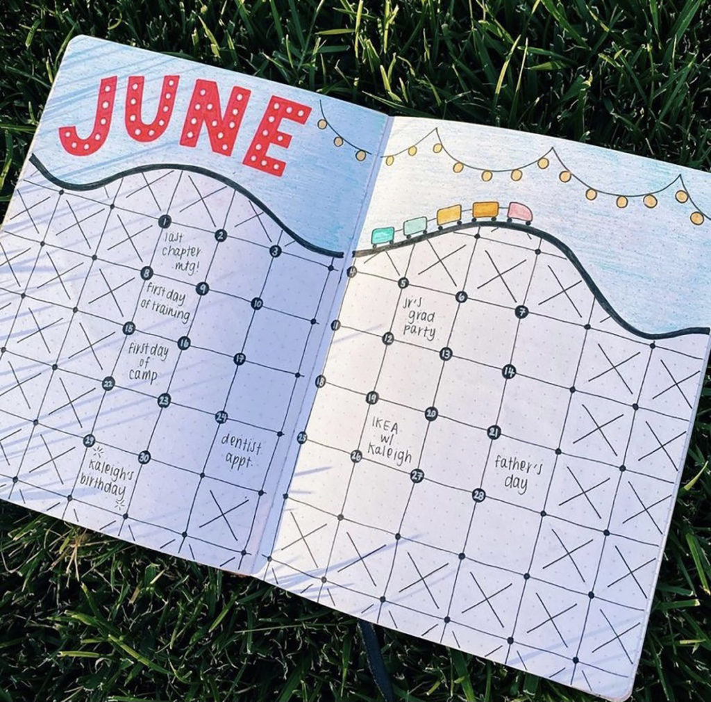 Each month in Arjona's bullet journal corresponds with a different theme and also contains an inspirational quote that correlates with the month's style. (Courtesy of Clarissa Arjona)