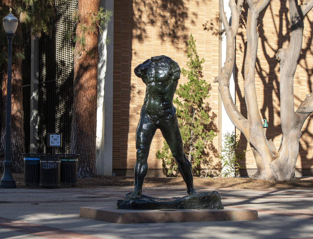 Rodin&squot;s headless "The Walking Man" lunges with its emphasis on the lower half of the body. (Christine Kao/Daily Bruin staff)