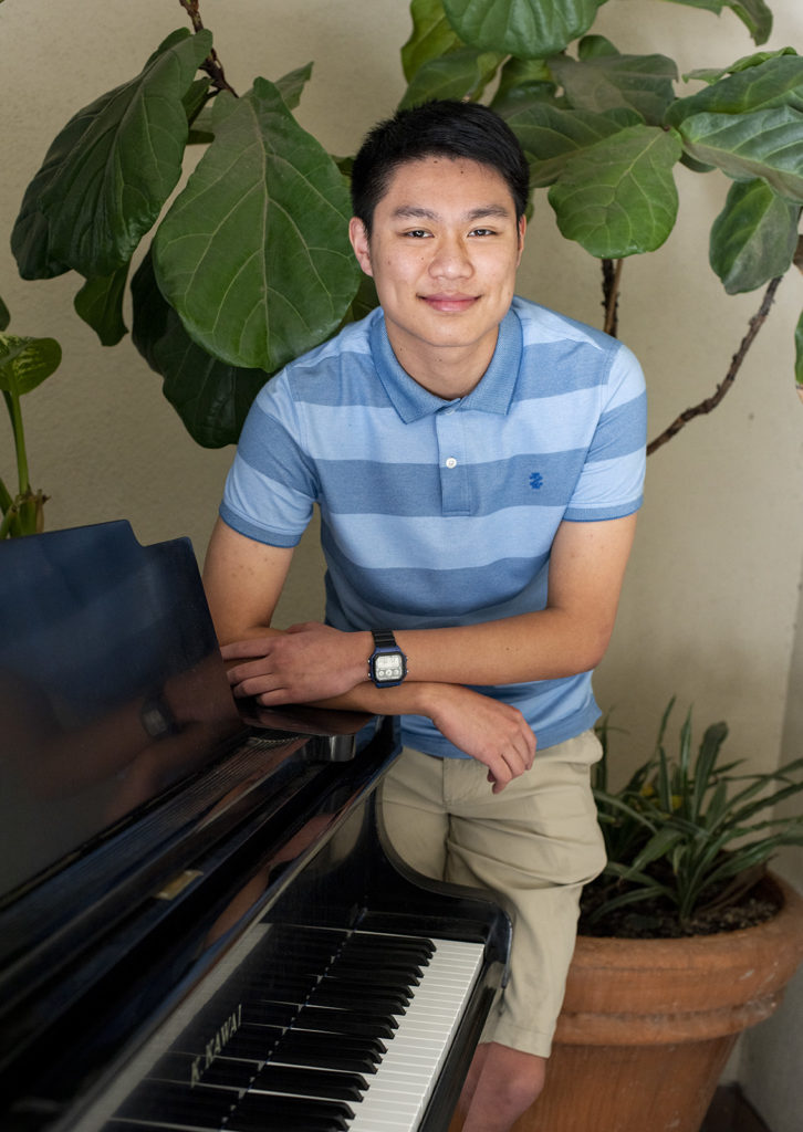 Lai began playing piano when he was 5, and said his account serves as a creative space for expression in college. (Seth Van Matre/Daily Bruin)