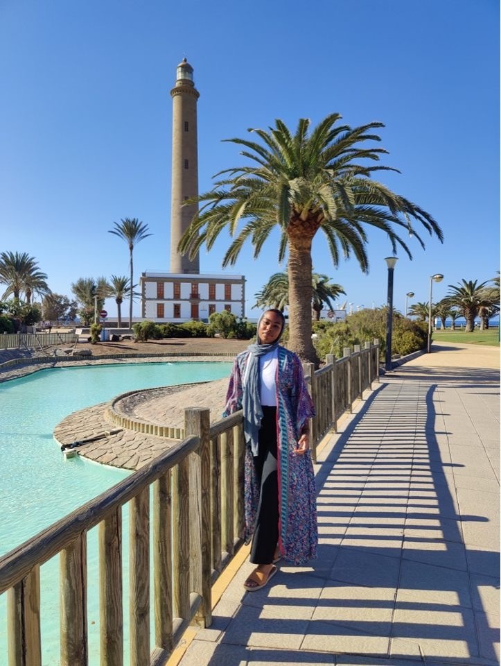 UCLA student Hanifah Bilal poses for a photo in La Palma, one of the Canary Islands. While studying abroad may be met with more restrictions in light of COVID-19, students like Bilal made the most of their experience. (Courtesy of Hanifah Bilal)