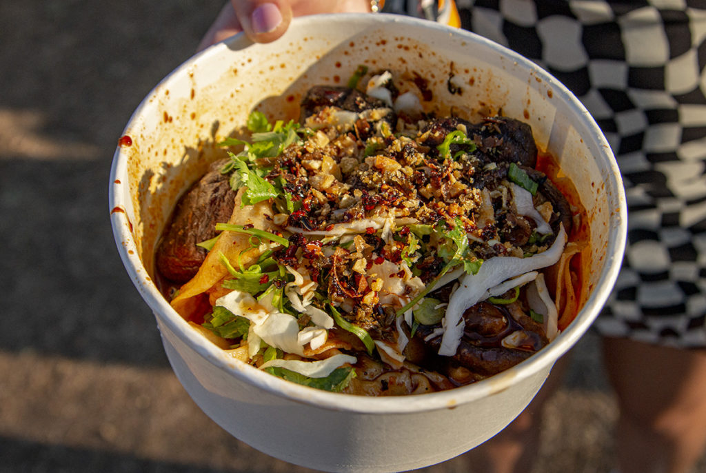 While Bang Bang Noodles provided an explosive dose of flavor, customers fell victim to festival style price gouging with medium bowls being priced at $25. (Megan Cai/Assistant Photo editor)