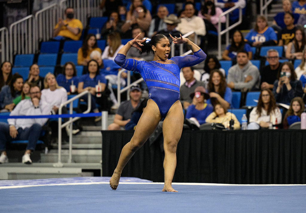 UCLA gymnastics’ Jordan Chiles brings spontaneous energy to meets and 