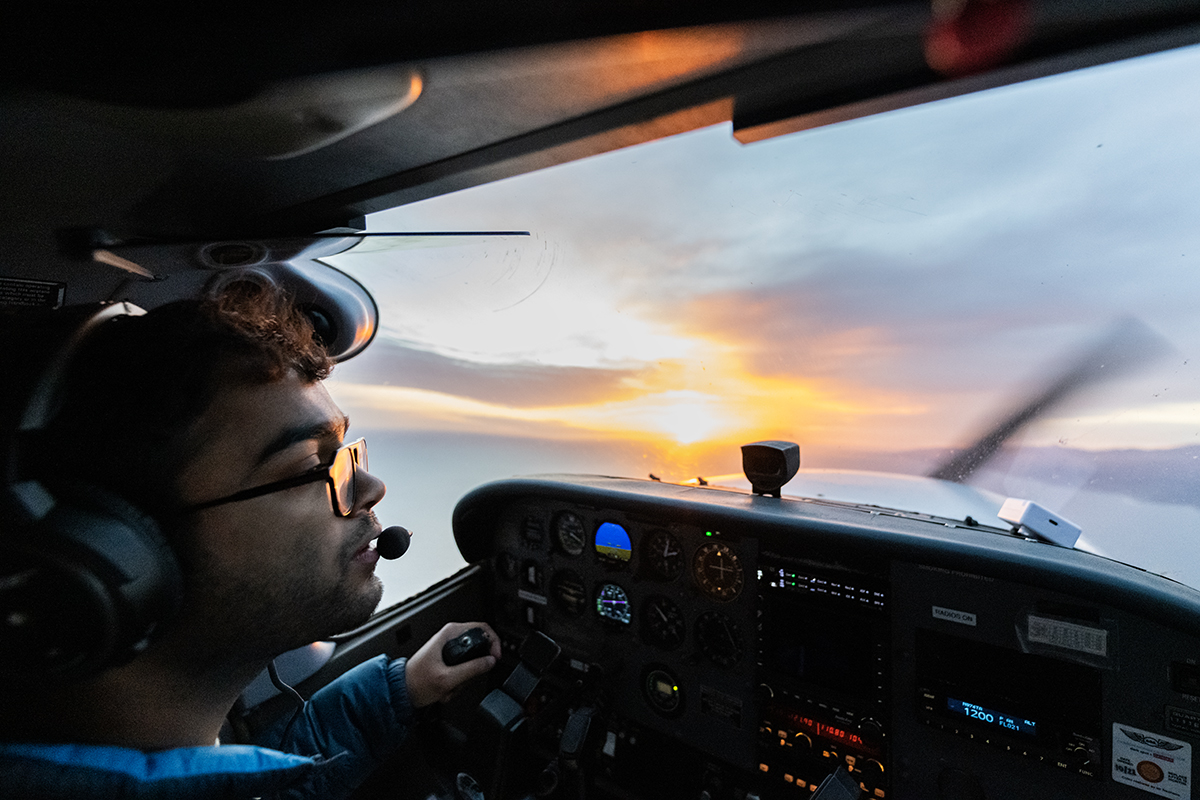 Flying fellow students, Bruin Aviation president shows the sky’s the ...