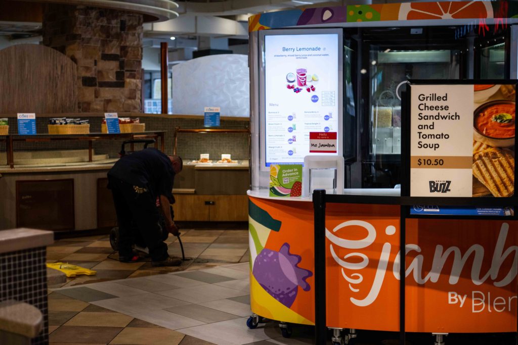 Jamba by Blendid kiosk closes following drain pipe burst Daily Bruin
