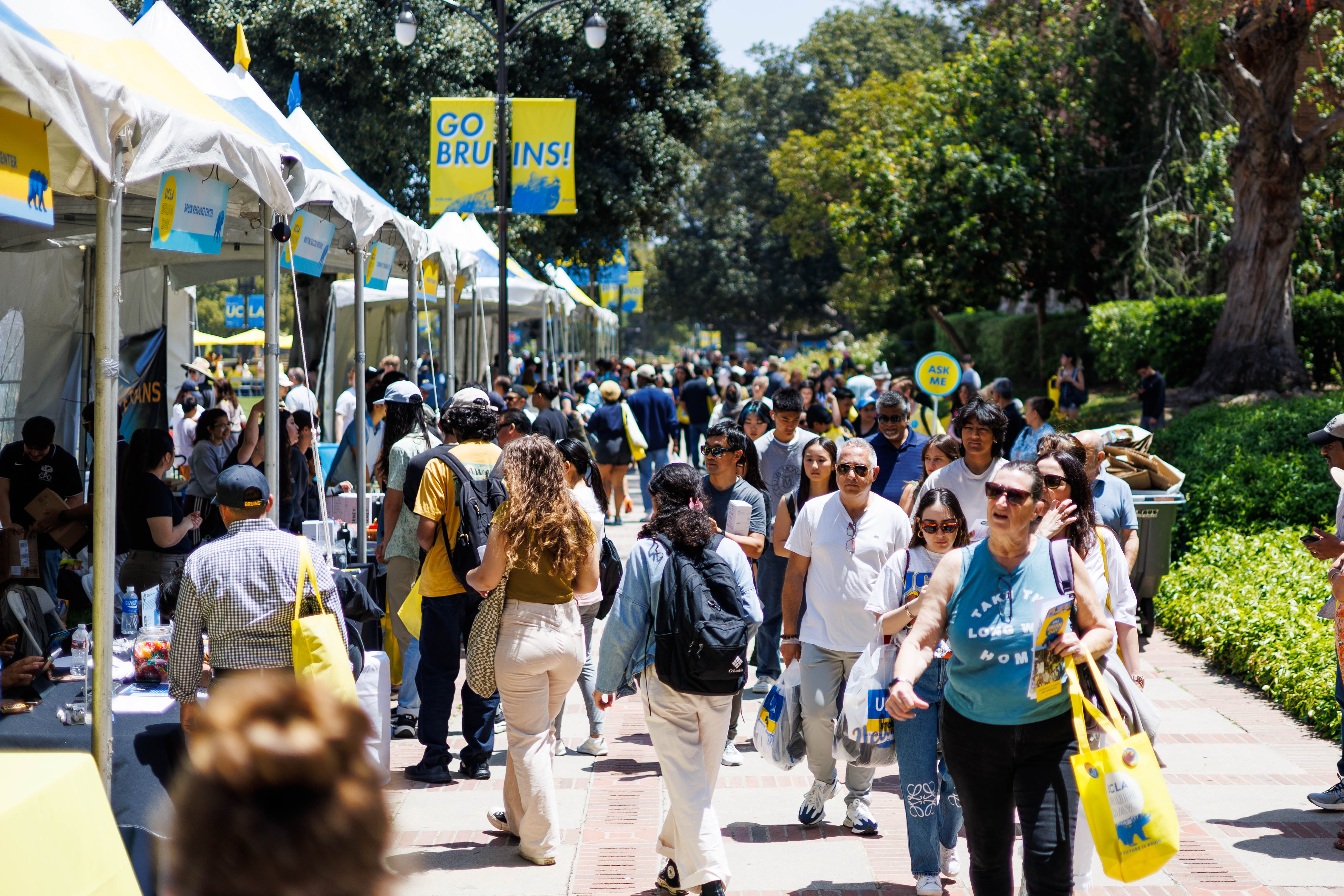 Transfer Bruin Day students to campus through various