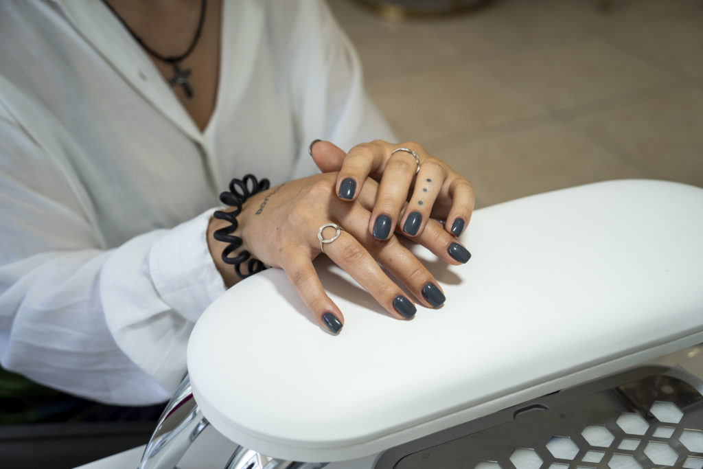 Pictured are nails done at TK Nails. The salon specializes in Russian manicures, but also has other services such as special event makeup and eyelash extensions. (Julia Zhou/Assistant Photo editor)