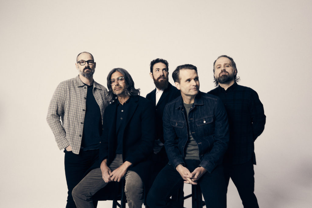 The Death Cab for Cutie bandmates gather together. Joined by the members of The Postal Service, the two bands will celebrate the 20th anniversaries of their respective debut albums on Oct. 13. (Courtesy of Jimmy Fontaine)