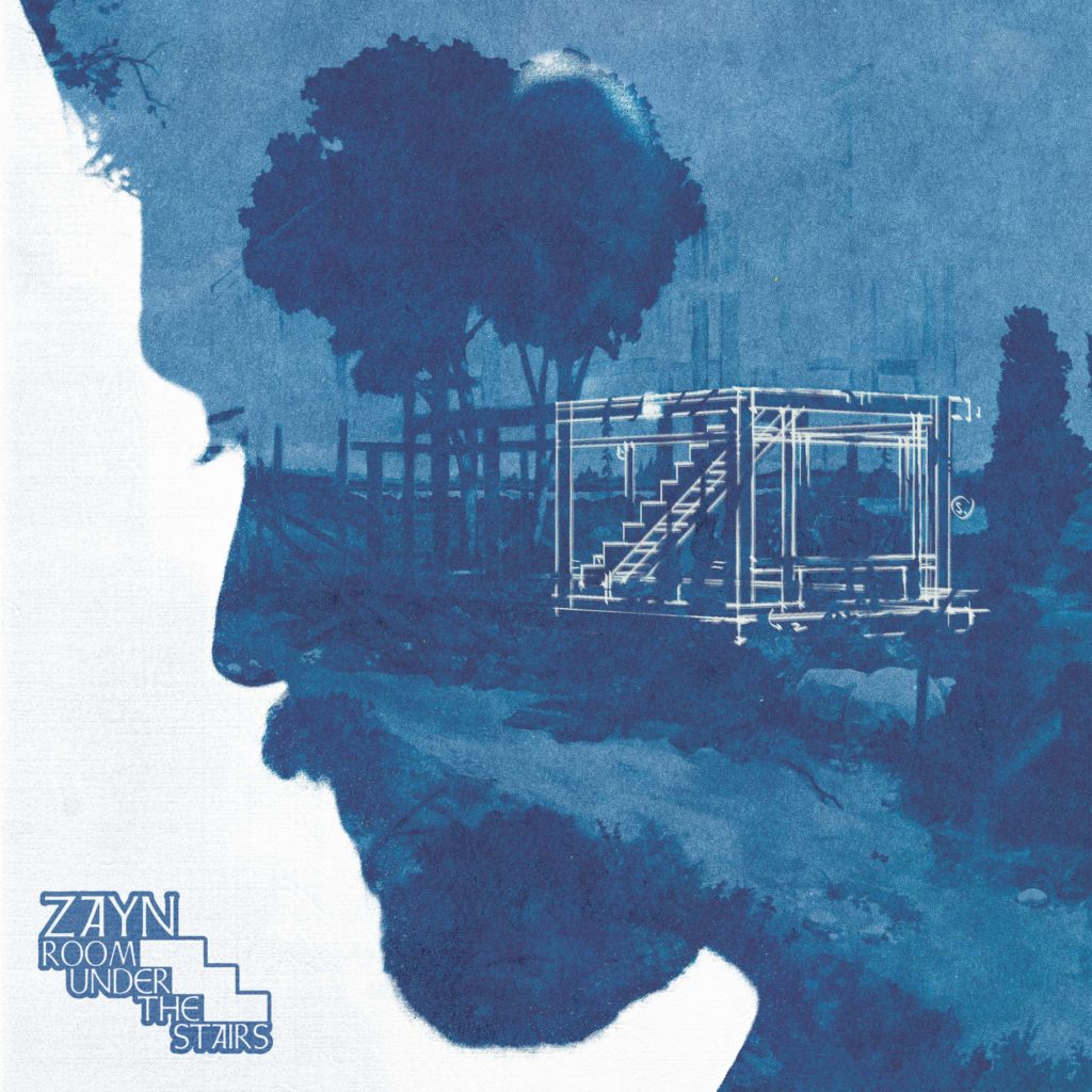 A blue silhouette of a face contains a rendering of the namesake for ZAYN&squot;s upcoming album, "ROOM UNDER THE STAIRS." The project includes the single "What I Am" and offers a closer look into the life of the former boy band member. (Courtesy of Mercury Records/Republic Records)