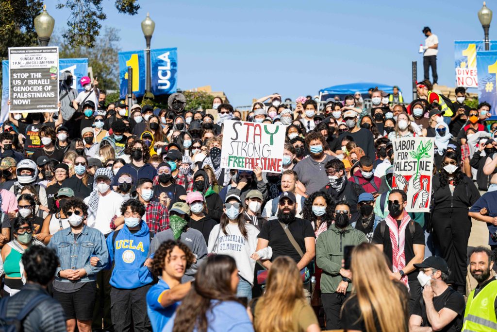 Palestine solidarity encampment at UCLA braces for police sweep - Daily ...