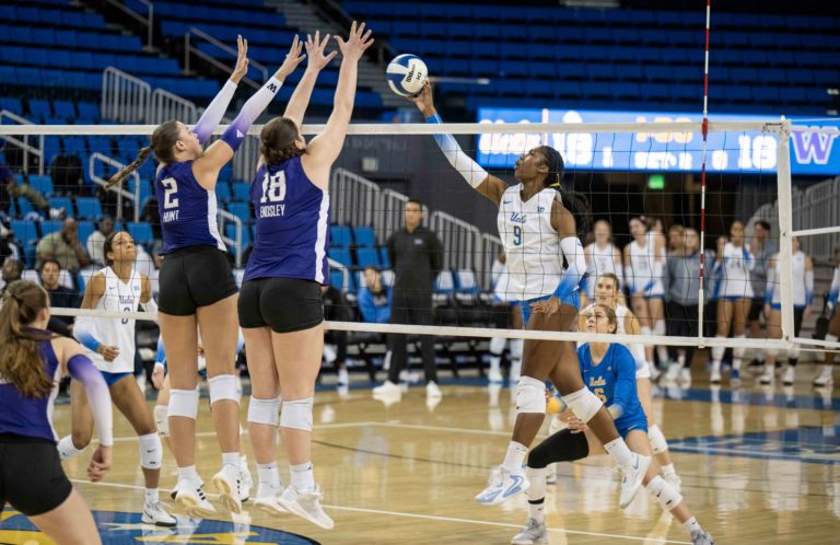 UCLA women’s volleyball sweeps victory over Washington in close match ...