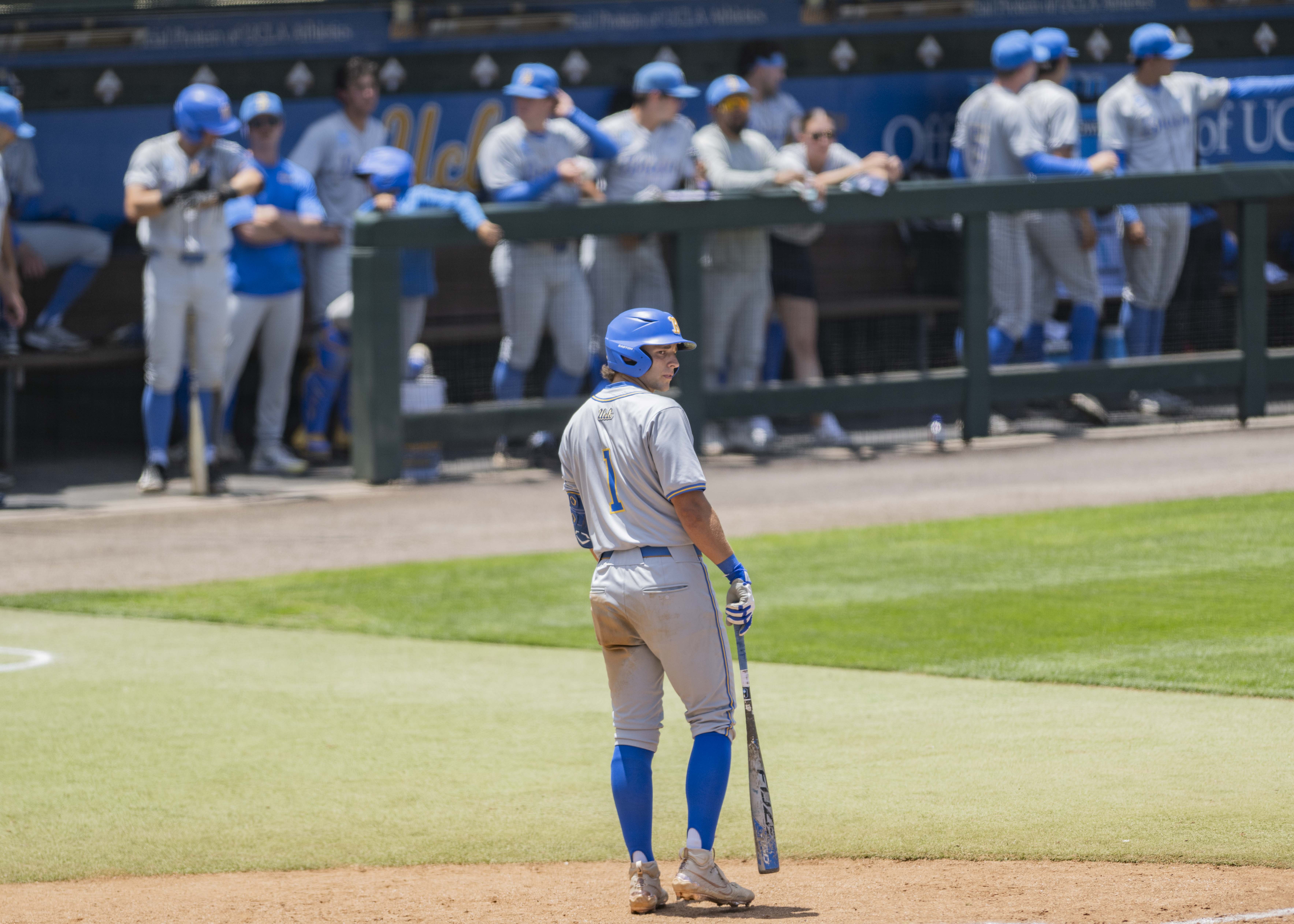 Cholowsky stands near the batter's box at Jackie Robinson Stadium. (Aidan Sun/Assistant Photo Editor)