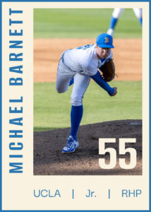 Rising senior right-hander Michael Barnett releases his pitch to the batter. Aidan Sun/Assistant Photo editor