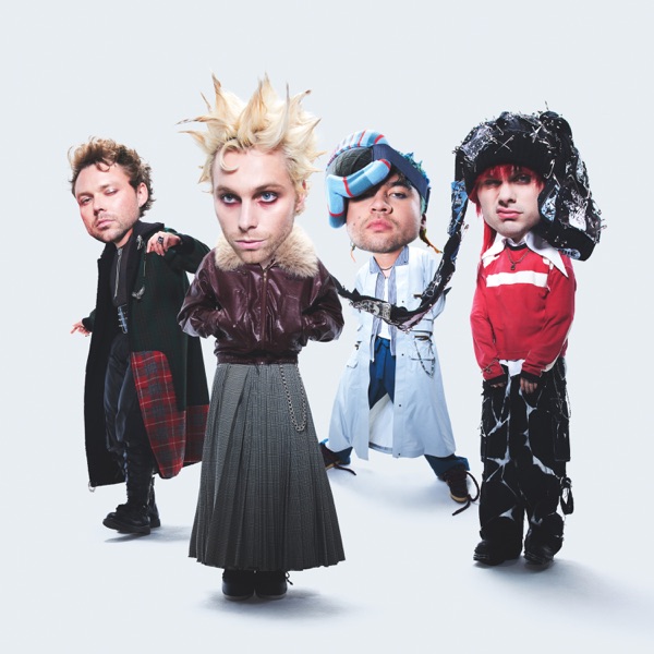 Cover of 5 Seconds of Summer’s record, “EVERYONE’S A STAR!” shows an edited photo of band members with oversized heads. The band’s upcoming sixth album is a reflection of their 14 years in the music industry, drawing inspiration from their earlier sound. (Courtesy of 5SOS, LLC, under exclusive license to Republic Records)
