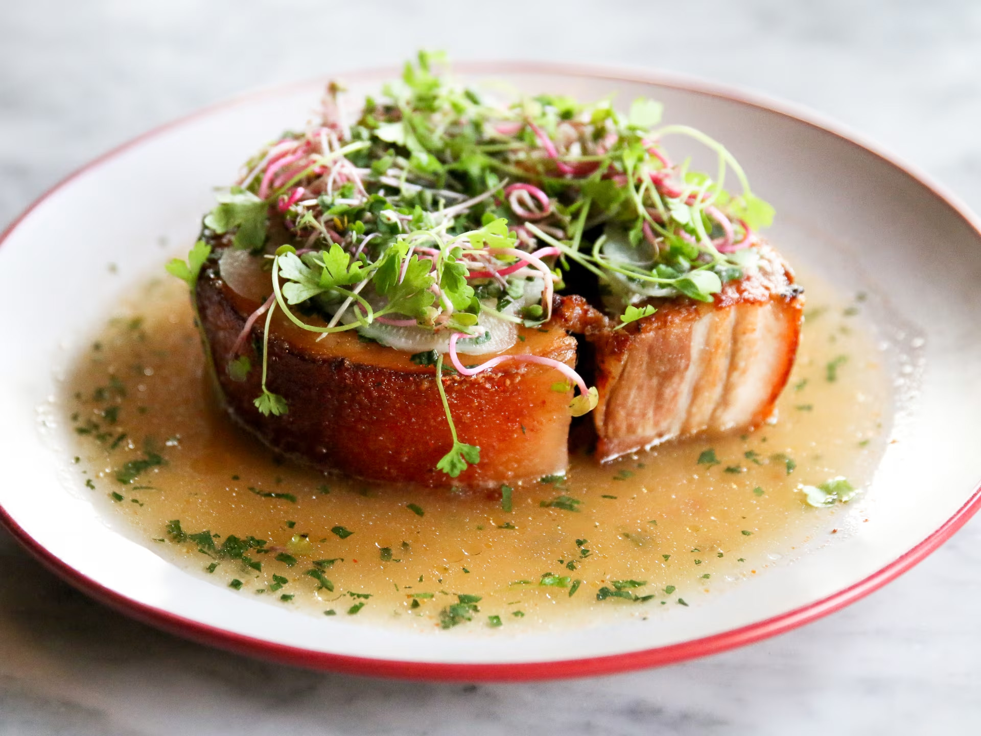 Pictured is a dish from upcoming restaurant Broken Spanish Comedor. Ray Garcia's project will open in Culver City in late October and will feature a variety of elevated Mexican-American dishes. (Courtesy of Broken Spanish Comedor)