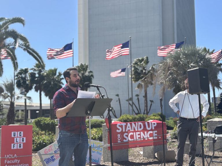 UCLA Faculty Association, science advocates host Stand Up for Science protest