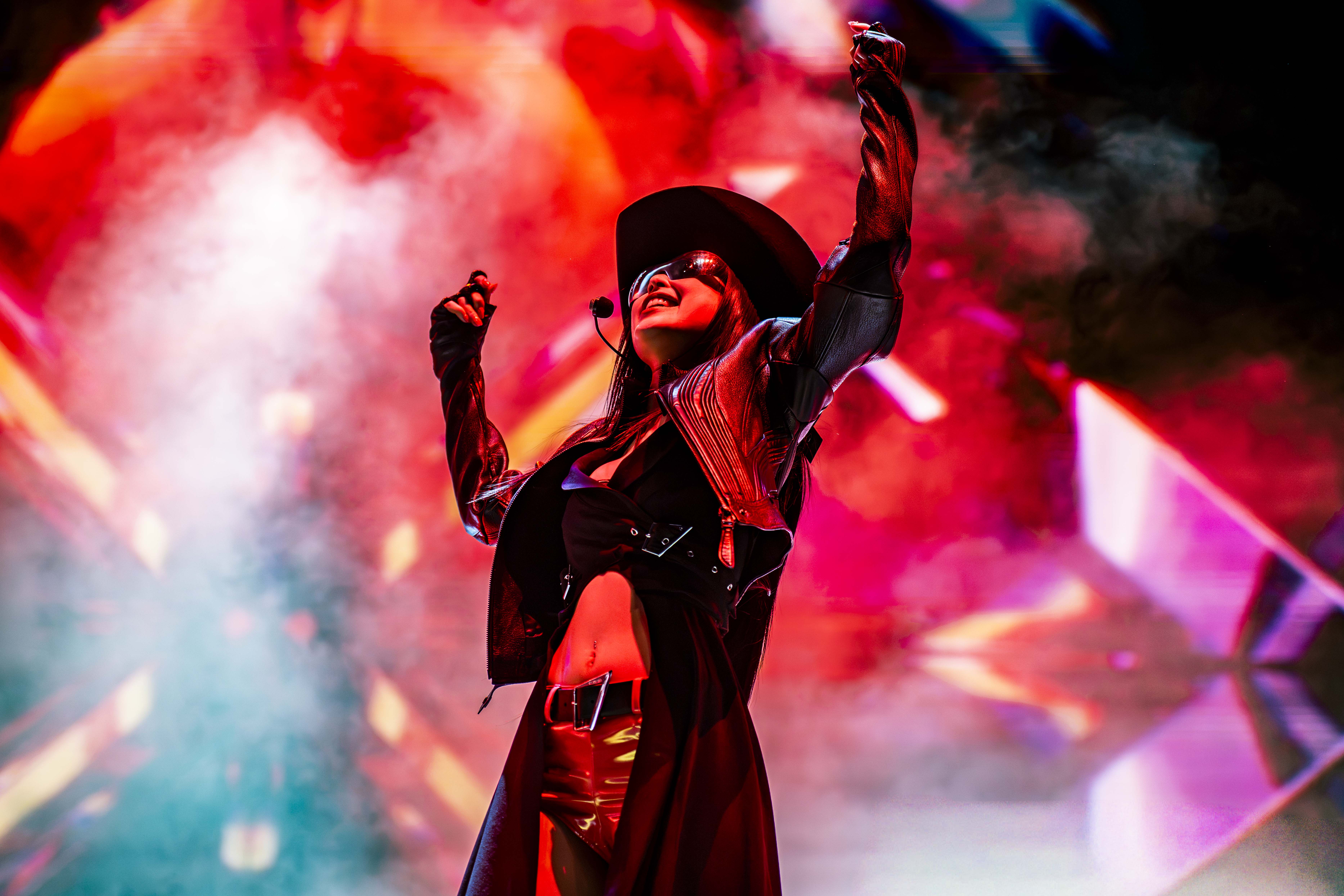 The singer stands on stage, surrounded by colorful lights and fog. This three-track digital project comes nearly one-and-a-half years after her debut studio album, “Ruby," which received international acclaim. (Daily Bruin file photo)