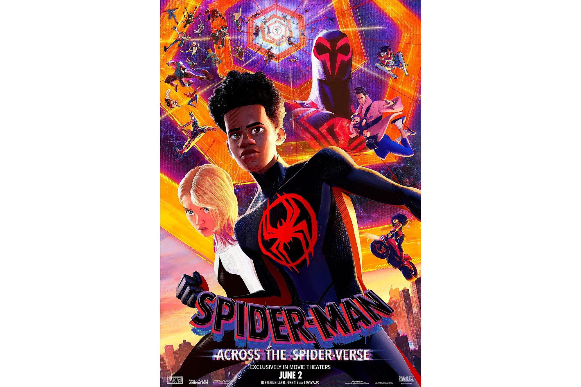 Miles Morales is depicted against the background of New York City. (Courtesy of IMDb)