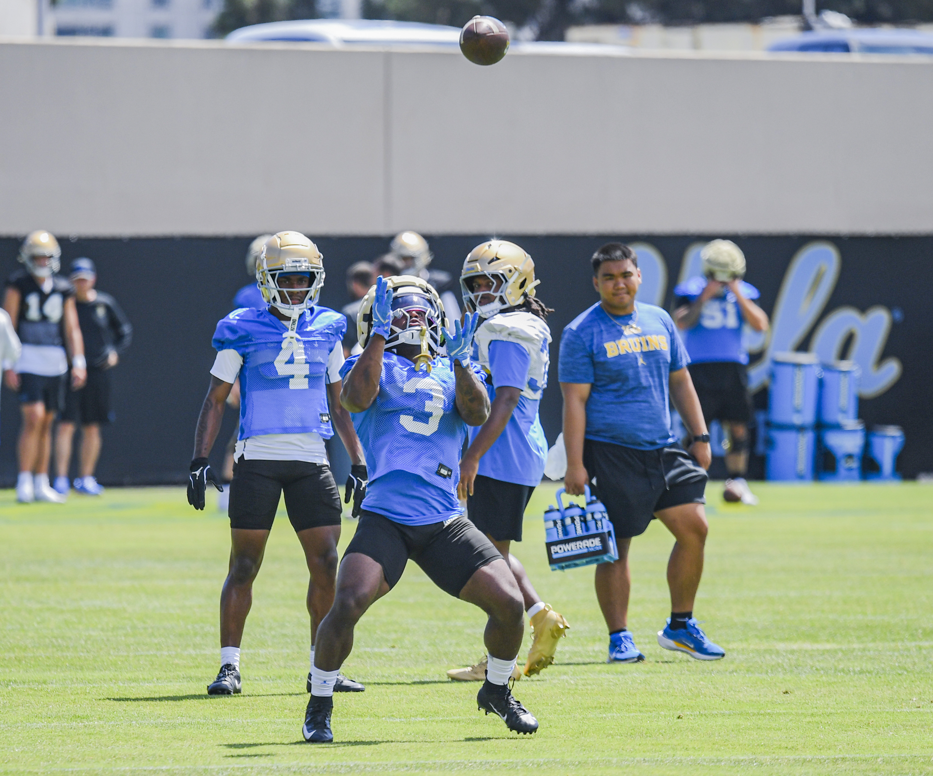 Fifth-year running back Wayne Knight prepares to catch a ball. Knight was seventh in the country last season in total rushing yards with 1,373. (Kai Dizon/Assistant Photo editor)