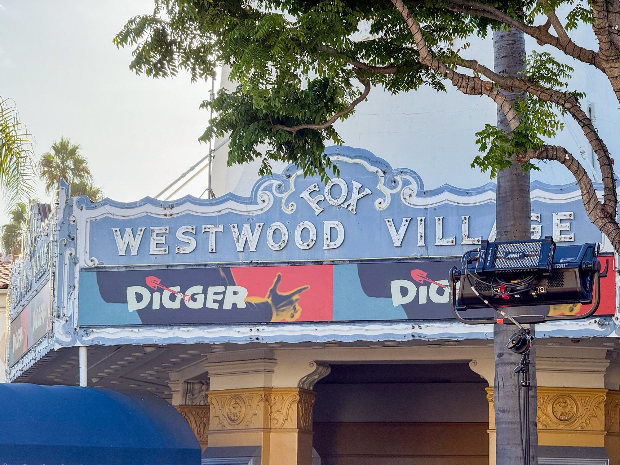 Pictured is the Directors Village theater, formerly known as the Fox Westwood Village Theater. The historic movie palace hosted the "Digger" premiere Monday. (Presley Liu/Daily Bruin senior staff)